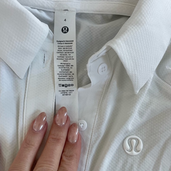 Lululemon white sleeveless polo - Picture 2 of 5